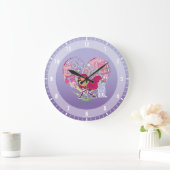 10代のタイタン行け！ | Starfireのハートパンチグラフィック ラージ壁時計 (ホーム)