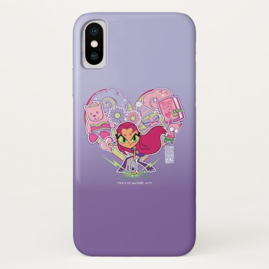 10代のタイタン行け! | Starfireのハートパンチグラフィック Case-Mate iPhoneケース (裏面)