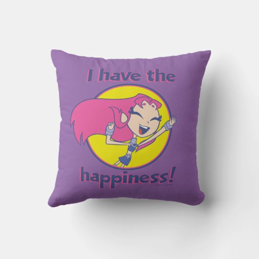 10代のタイタン行け！ | Starfire 「私は幸せがある」 クッション (裏面)