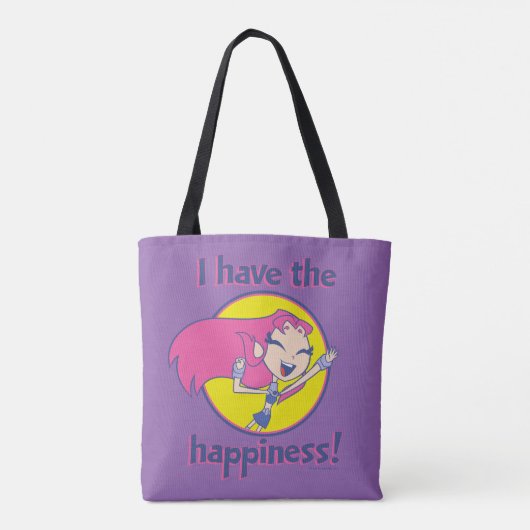 10代のタイタン行け！ | Starfire 「私は幸せがある」 トートバッグ (裏面)