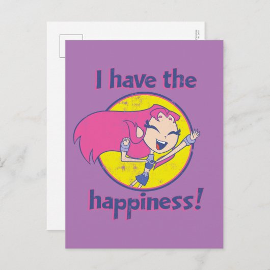 10代のタイタン行け！ | Starfire 「私は幸せがある」 ポストカード (正面/裏面)