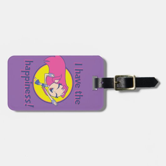 10代のタイタン行け！ | Starfire 「私は幸せがある」 ラゲッジタグ (正面横)