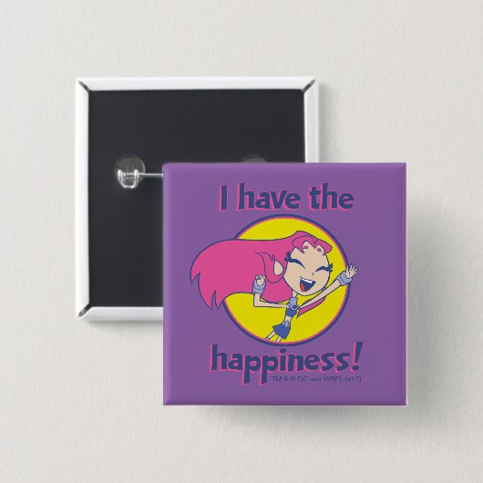 10代のタイタン行け! | Starfire 「私は幸せがある」 缶バッジ (正面&裏面)