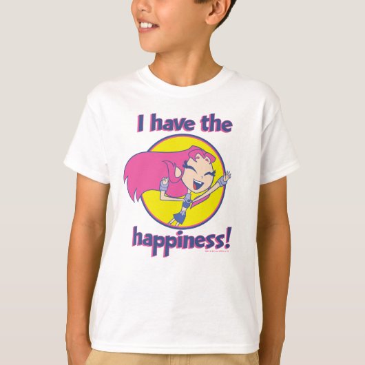 10代のタイタン行け！ | Starfire 「私は幸せがある」 Tシャツ (正面)