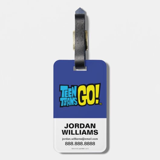 10代のタイタン行け! | Starfire "Cribblenibbits!" ラゲッジタグ (裏面縦)