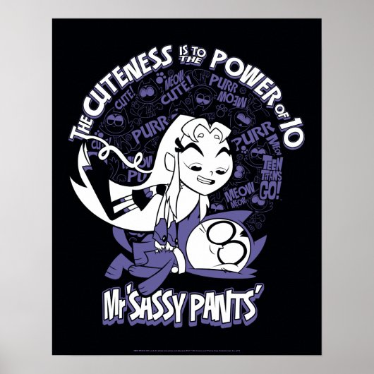 10代のタイタン行け！ | Starfire & Mr. Sassyパンツ ポスター (正面)