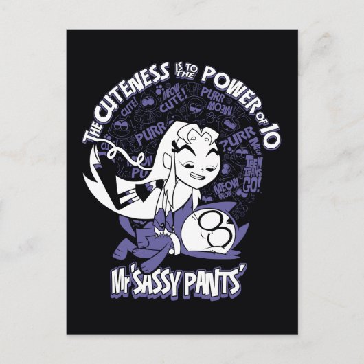 10代のタイタン行け！ | Starfire & Mr. Sassyパンツ ポストカード (正面)