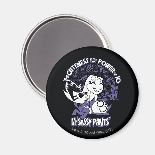 10代のタイタン行け！ | Starfire & Mr. Sassyパンツ マグネット (正面/裏面)