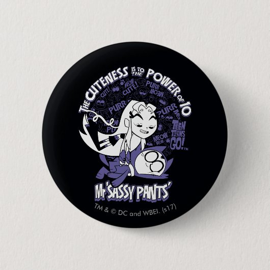 10代のタイタン行け! | Starfire & Mr. Sassyパンツ 缶バッジ (正面)