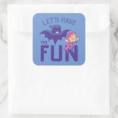 10代のタイタン行け! | Starfire & Raven "おもしろいを持つ" スクエアシール (バッグ)