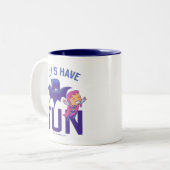 10代のタイタン行け! | Starfire & Raven "おもしろいを持つ" ツートーンマグカップ (正面左)