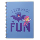 10代のタイタン行け！ | Starfire & Raven "おもしろいを持つ" ノートブック (正面)