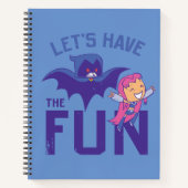 10代のタイタン行け！ | Starfire & Raven "おもしろいを持つ" ノートブック (正面)