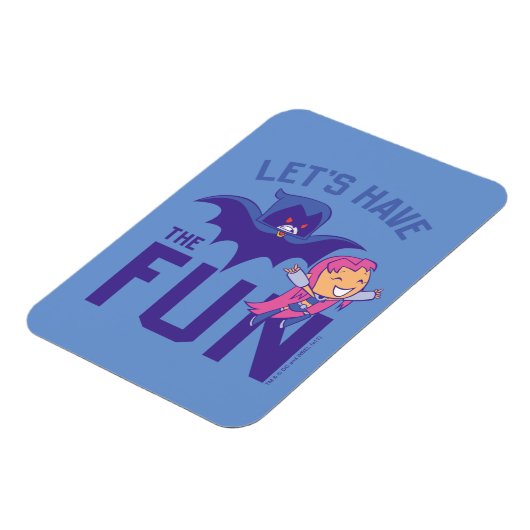 10代のタイタン行け! | Starfire & Raven "おもしろいを持つ" マグネット (左側)