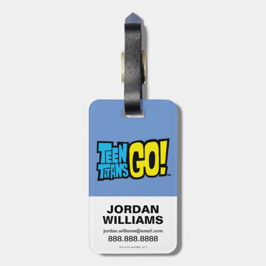 10代のタイタン行け! | Starfire & Raven "おもしろいを持つ" ラゲッジタグ (裏面縦)