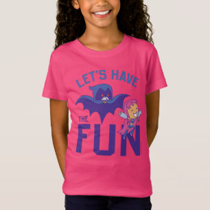 10代のタイタン行け! Starfire & Raven "おもしろいを持つ" Tシャツ