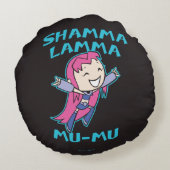 10代のタイタン行け! | Starfire "Shamma Lamma Mu-Mu" ラウンドクッション (裏面)