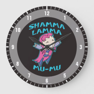 10代のタイタン行け！   Starfire "Shamma Lamma Mu-Mu" ラージ壁時計