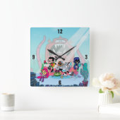 10代のタイタン行け！ | Tentacled Monster Approach スクエア壁時計 (ホーム)