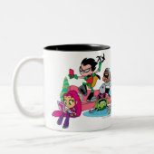 10代のタイタン行け! | Tentacled Monster Approach ツートーンマグカップ (左)