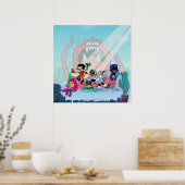 10代のタイタン行け！ | Tentacled Monster Approach ポスター (キッチン)