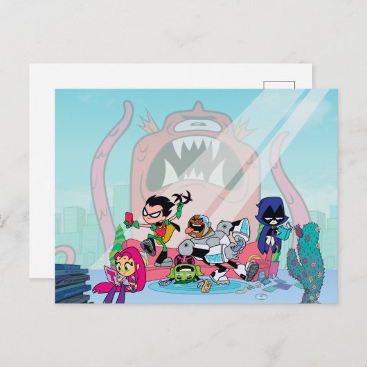 10代のタイタン行け！ | Tentacled Monster Approach ポストカード (正面/裏面)