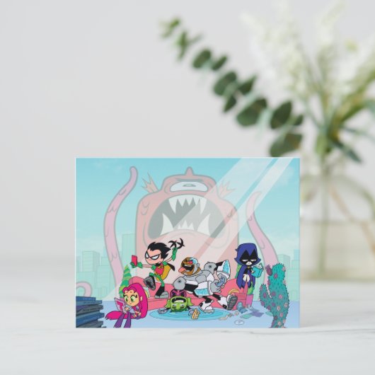 10代のタイタン行け！ | Tentacled Monster Approach ポストカード (スタンド正面)