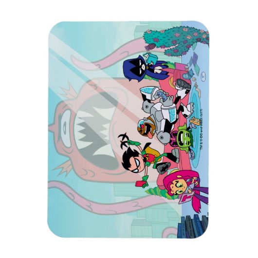 10代のタイタン行け! | Tentacled Monster Approach マグネット (縦)