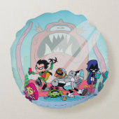 10代のタイタン行け! | Tentacled Monster Approach ラウンドクッション (裏面)