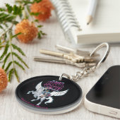 10代のタイタン行け! | Warrior Cyborg Riding Pegasus キーホルダー (正面右)