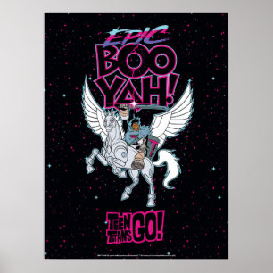 10代のタイタン行け! Warrior Cyborg Riding Pegasus ポスター