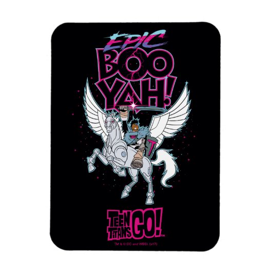 10代のタイタン行け！ | Warrior Cyborg Riding Pegasus マグネット (縦)