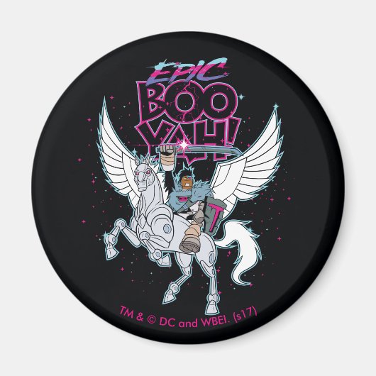 10代のタイタン行け! | Warrior Cyborg Riding Pegasus マグネット (正面)