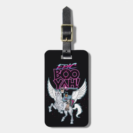 10代のタイタン行け！ | Warrior Cyborg Riding Pegasus ラゲッジタグ (正面縦)