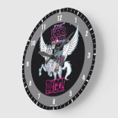10代のタイタン行け! | Warrior Cyborg Riding Pegasus ラージ壁時計 (傾斜)