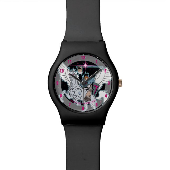 10代のタイタン行け！ | Warrior Cyborg Riding Pegasus 腕時計 (クローズアップ)