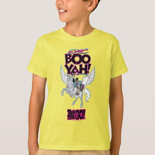 10代のタイタン行け! | Warrior Cyborg Riding Pegasus Tシャツ (正面)