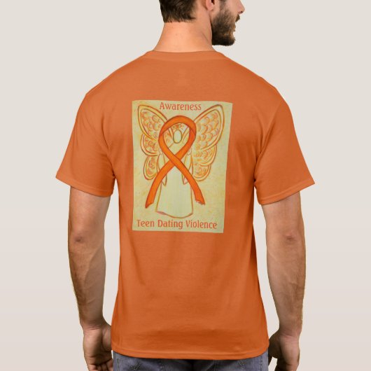 10代のデートすることバイオレンス認識度リボンエンジェルシャツ Tシャツ (裏面)