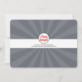 /10代のトゥイーングラフィティブリック壁誕生日少年パーティー 招待状 (裏面)