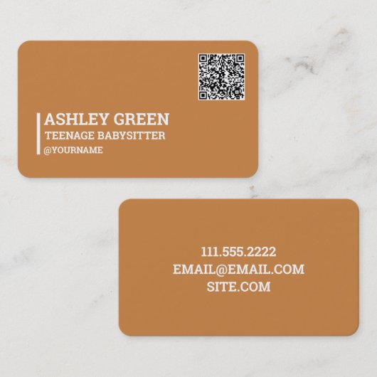 10代のバビシティカスタムーQR 名刺 (正面/裏面)