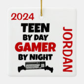 10代のビデ遊オゲーム セラミックオーナメント (裏面)