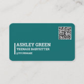 🤸🏼 ♂️‍10代のベビーシッカスタムトQR 名刺 (正面)