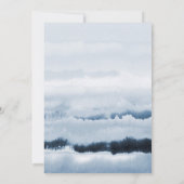 10代のボーイブルーウォーター色ミニマル誕生日 招待状 (裏面)