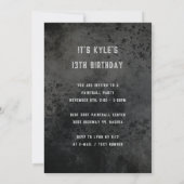 10代のボーソンズ誕生日グランジ動揺して 招待状 (裏面)