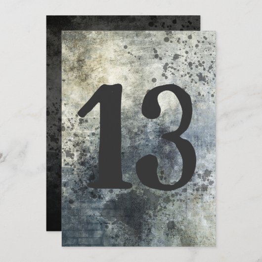 10代のボーソンズ誕生日グランジ動揺して 招待状 (正面/裏面)