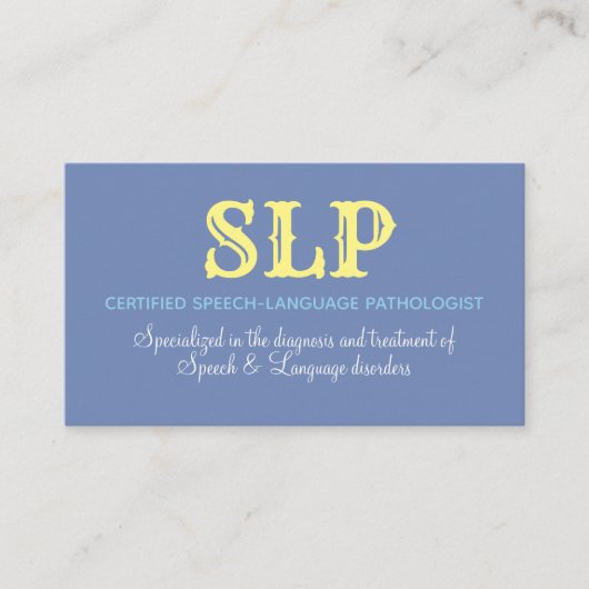 10代の人にトットを提供するSLP名刺 名刺 (正面)