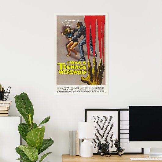 10代の人狼1957年のヴィンテージ映画のポスター ポスター (ホームオフィス)