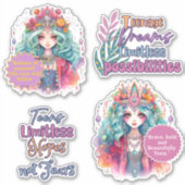 10代の夢カスタムの裁断ビニールシール シール (正面)