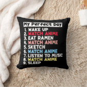 10代の女の子に可愛い私の完璧な一日アニメ クッション (ブランケット)