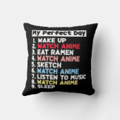 10代の女の子に可愛い私の完璧な一日アニメ クッション (裏面)